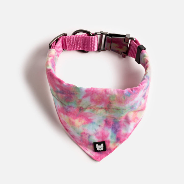 Pink Tie Dye Bandana Collar