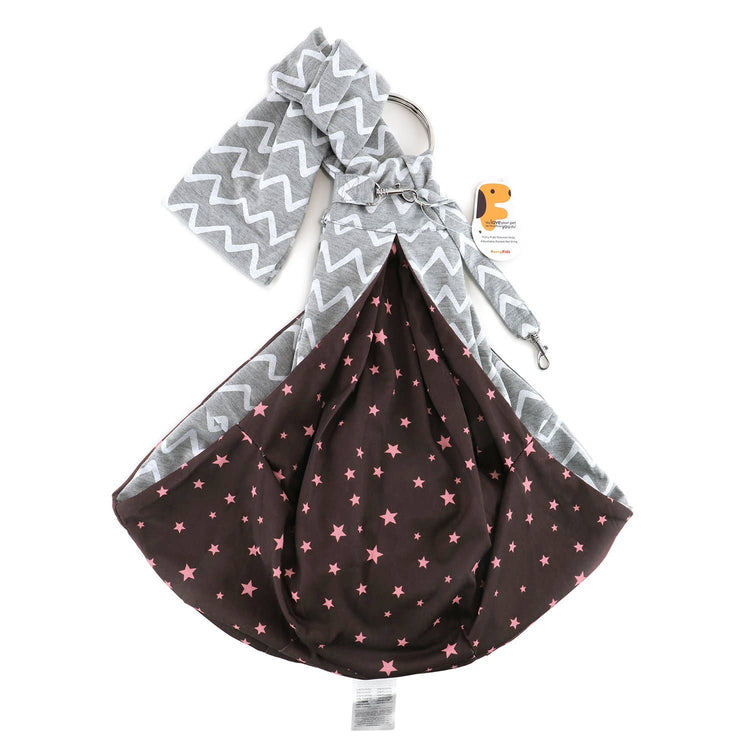 Chevron Grey Adjustable Puppy Sling