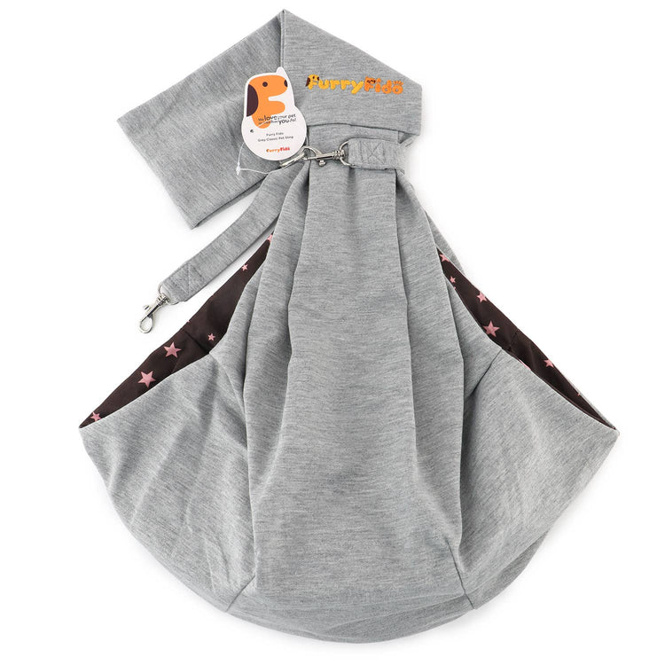 Grey Reversible Puppy Sling