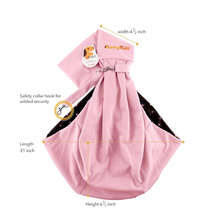 Pink Reversible Puppy Sling