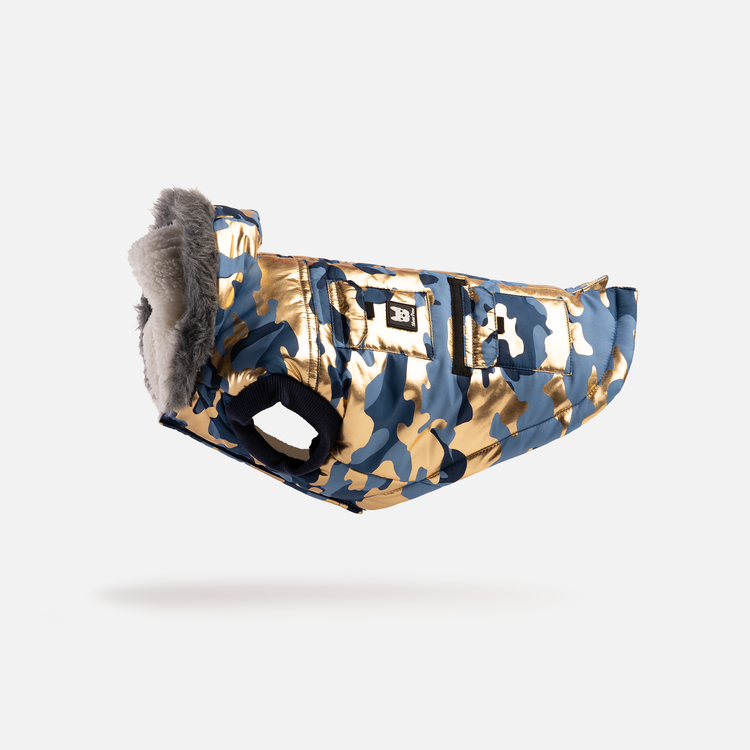 Blue & Gold Camo Coat