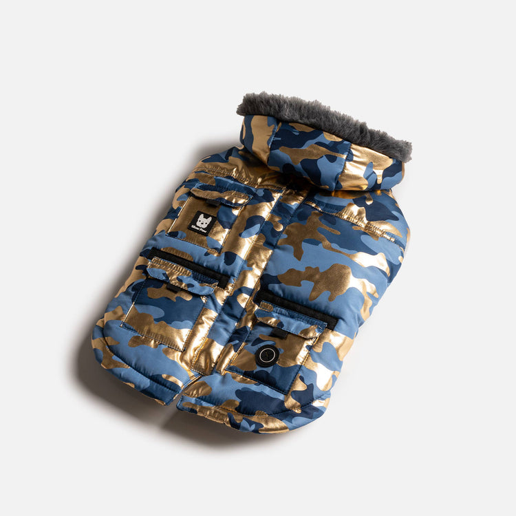 Blue & Gold Camo Coat