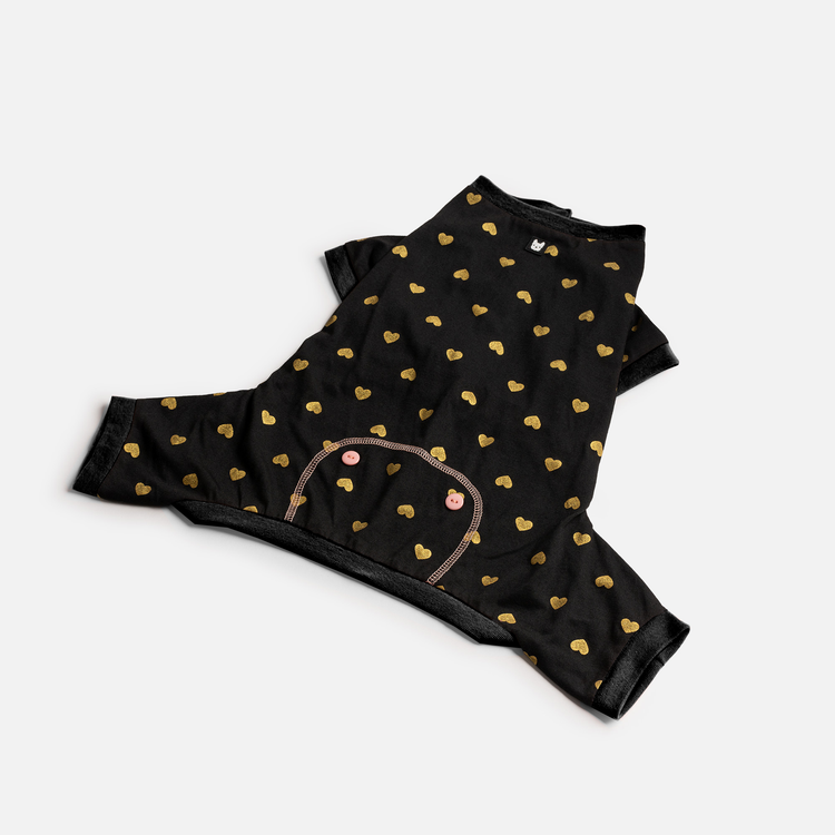 Gold Hearts Onesie Pyjama