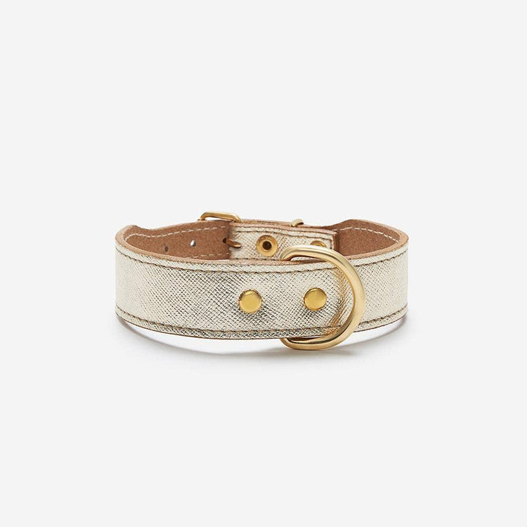 Gold Leather Collar