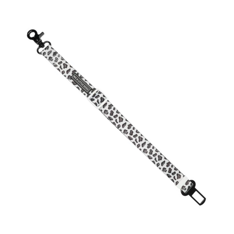 Grey Leopard Car Seat Belt Restraint