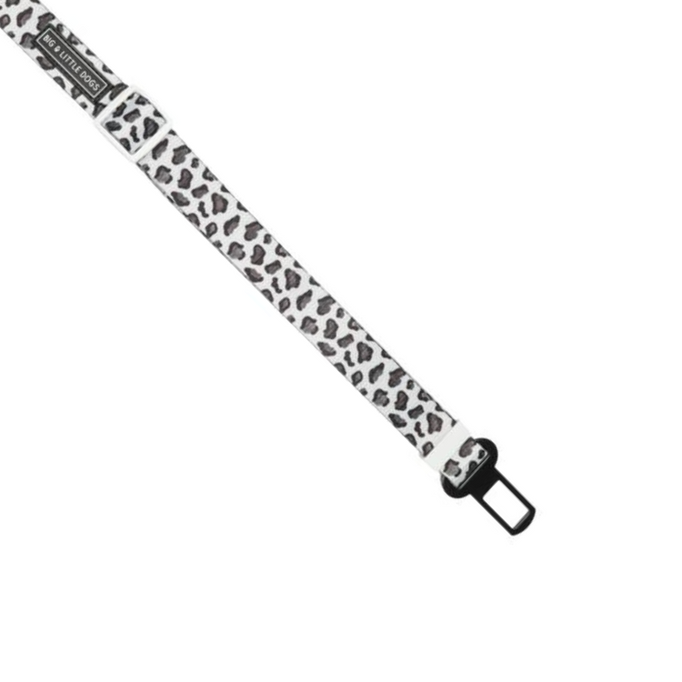 Grey Leopard Car Seat Belt Restraint