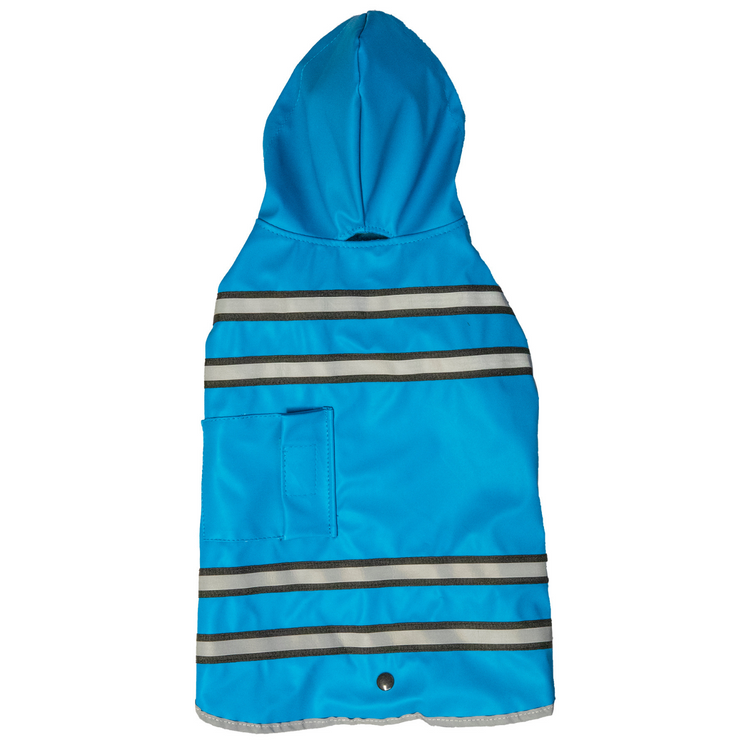 Cobalt Raincoat with Detachable Fleece Lining