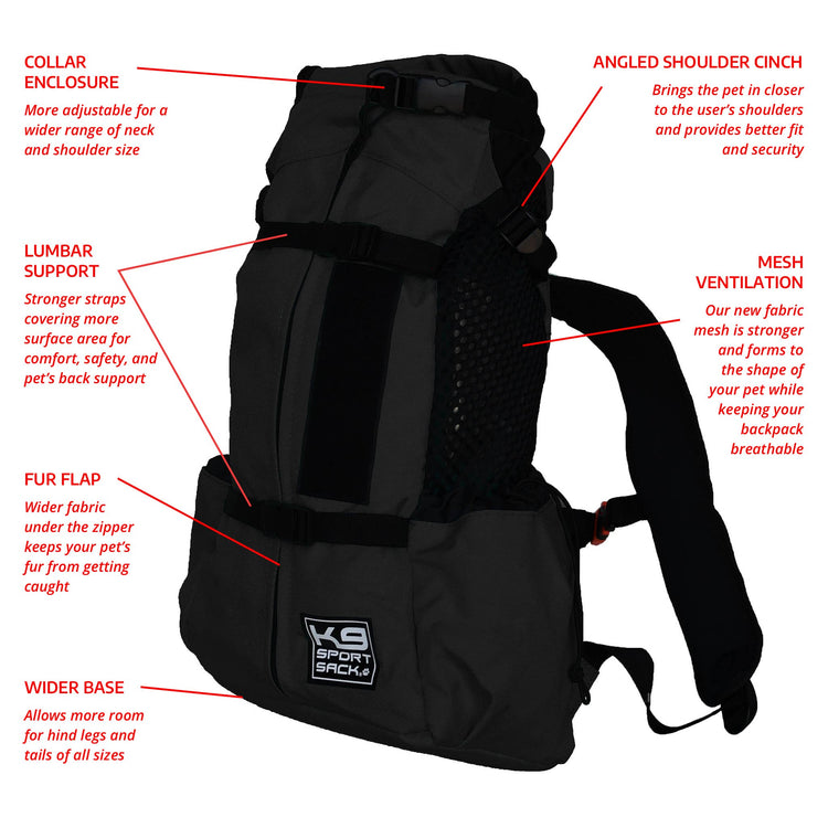 Air 2 Sport Sack Dog Carrier - Black