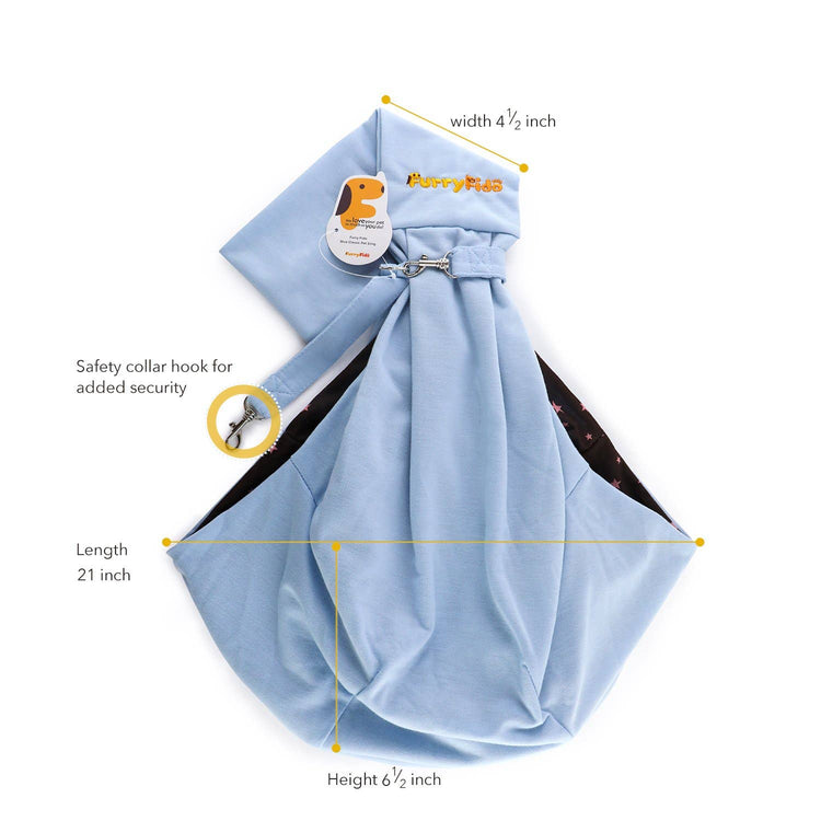 Blue Reversible Puppy Sling