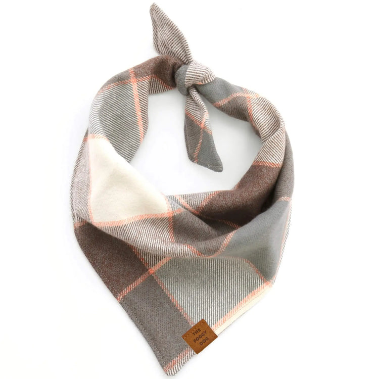 Aspen Plaid Flannel Dog Bandana