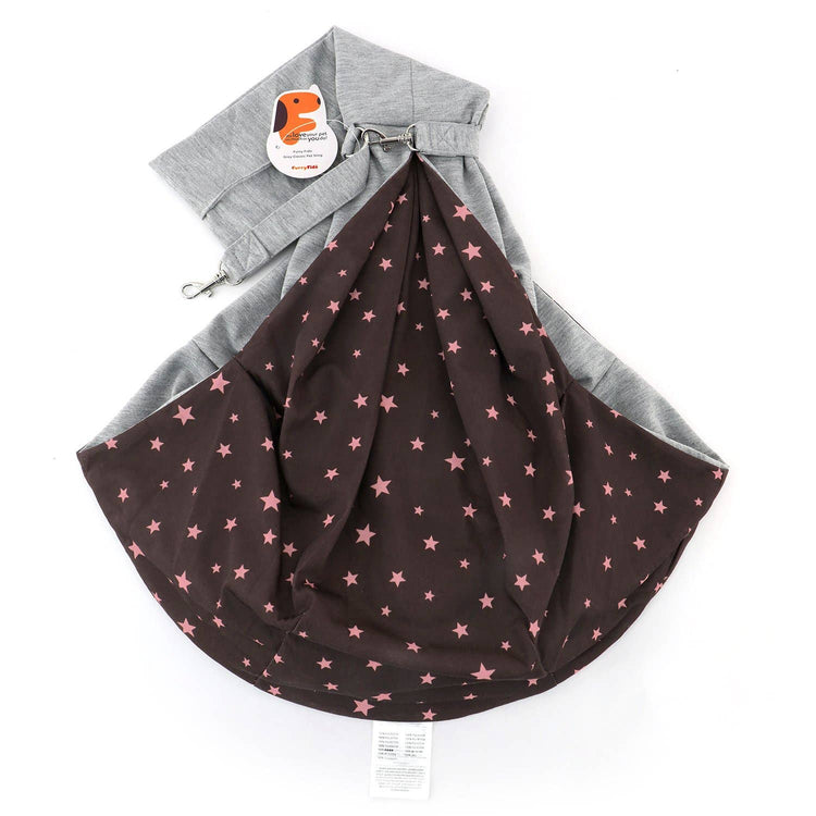 Grey Reversible Puppy Sling