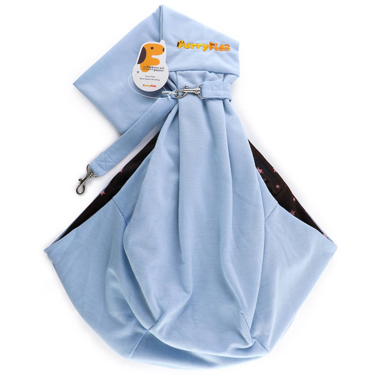 Blue Reversible Puppy Sling