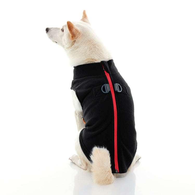 Black Zip & Clip Fleece