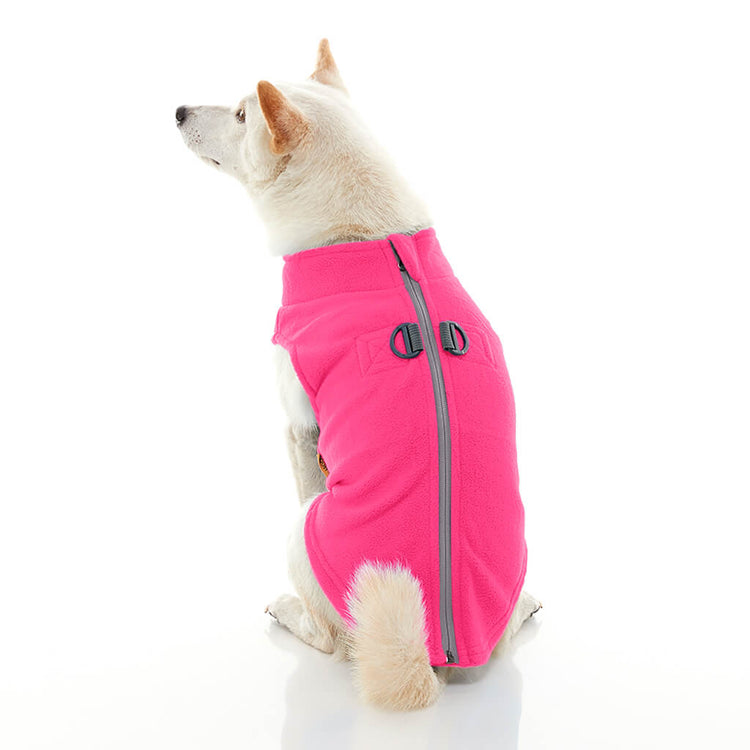 Pink Zip & Clip Fleece