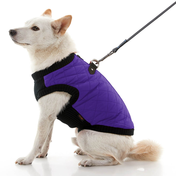 Purple Quilted Bomber