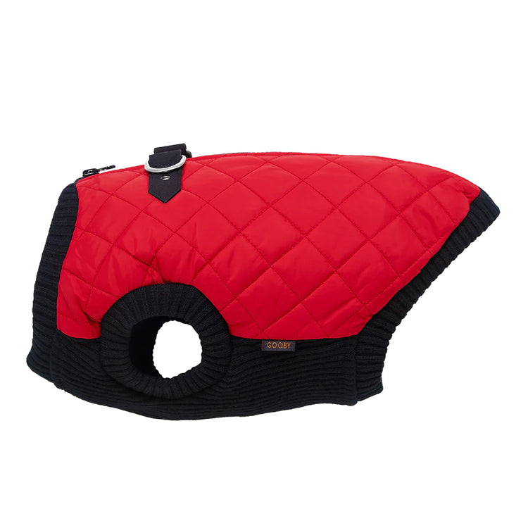 Red Quilted Bomber