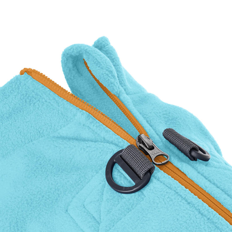 Turquoise Zip & Clip Fleece