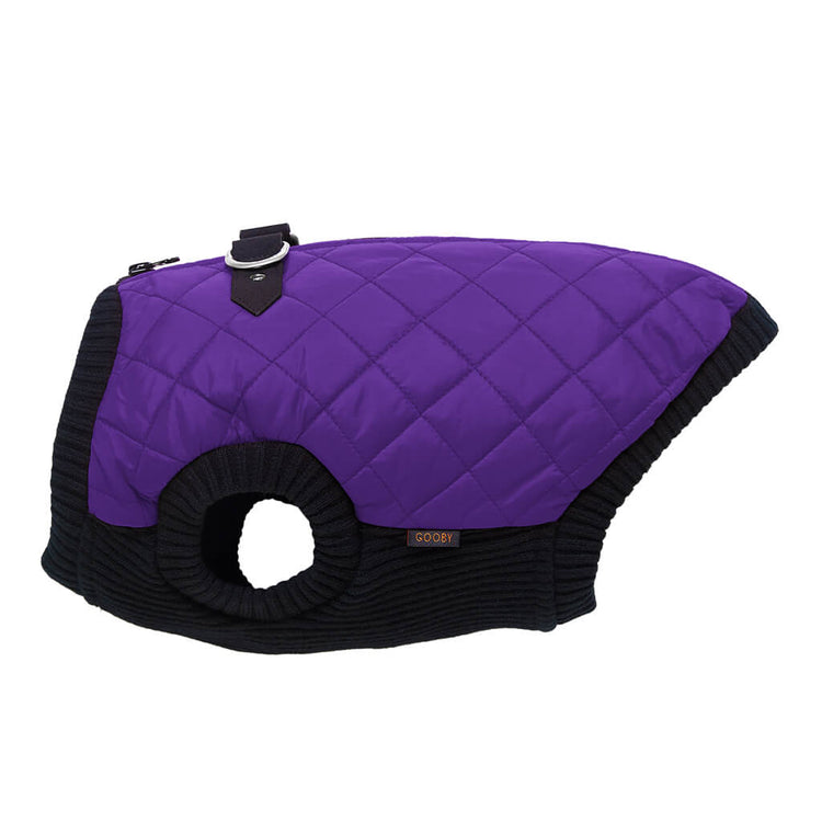 Purple Quilted Bomber