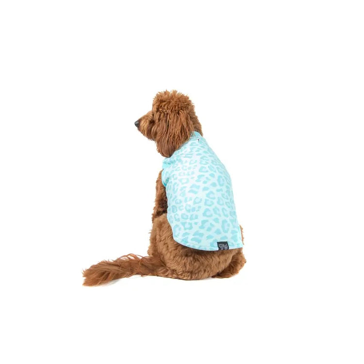 Baby Blue Leopard Fleece