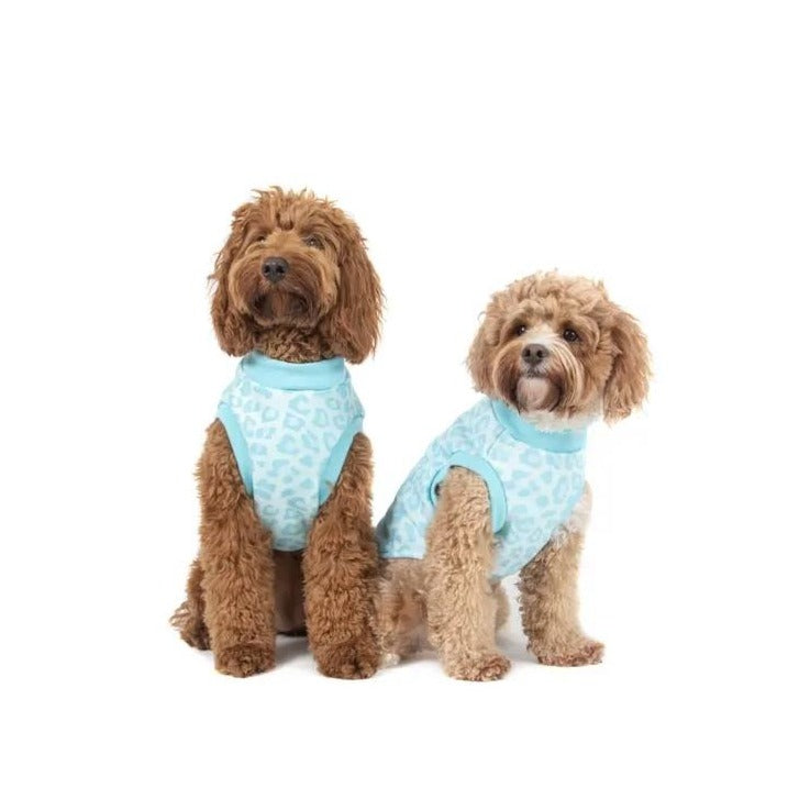 Baby Blue Leopard Fleece