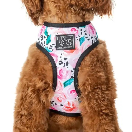 Pretty Peony/Grey Leopard Reversible Harness