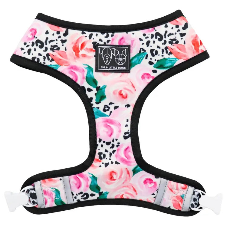 Pretty Peony/Grey Leopard Reversible Harness