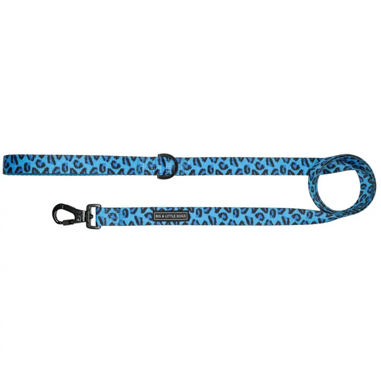Blue Leopard Dog Lead