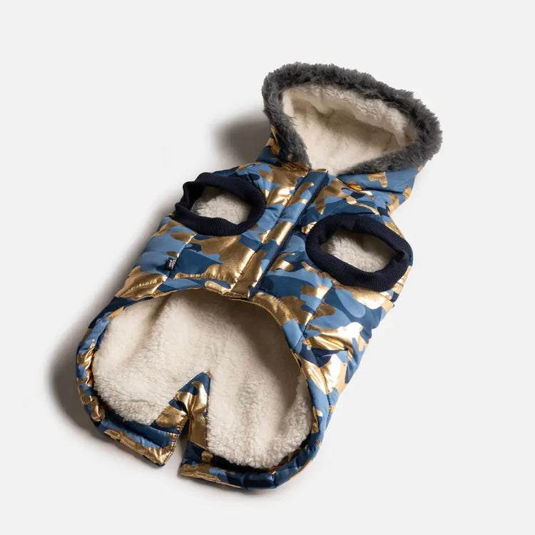 Blue & Gold Camo Coat