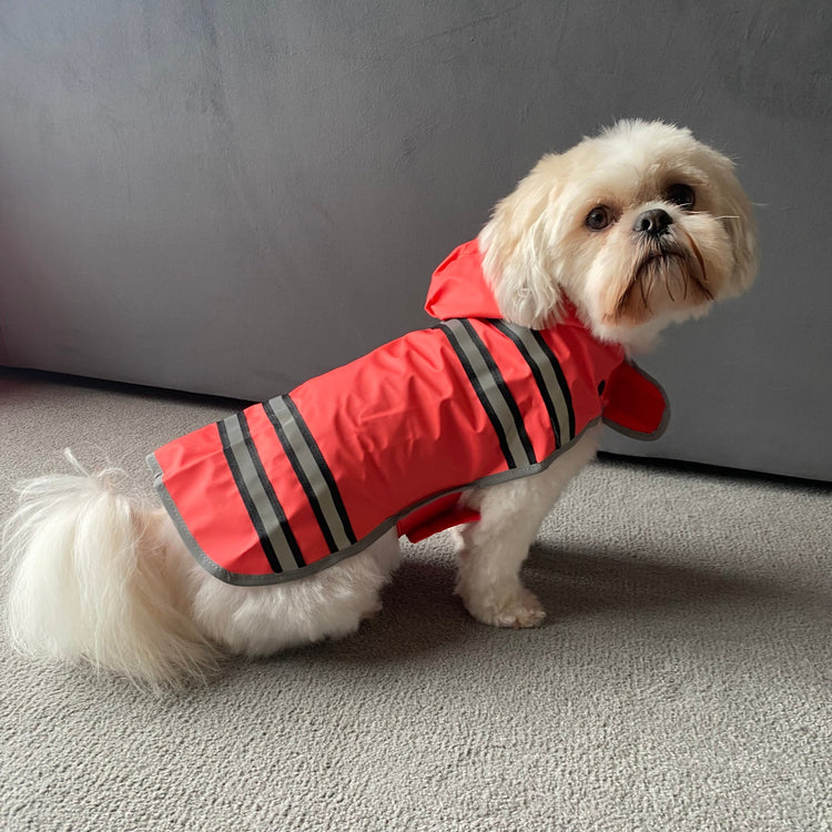 Coral Raincoat with Detachable Fleece Lining