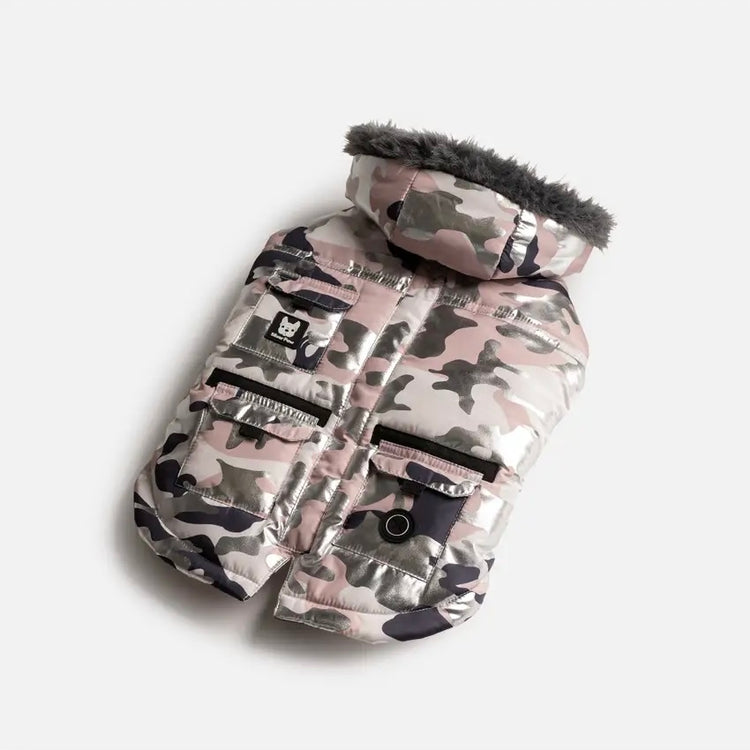 Pink & Silver Camo Coat