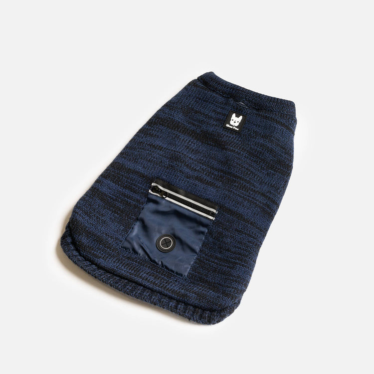 Navy Fleece Lined Sweater