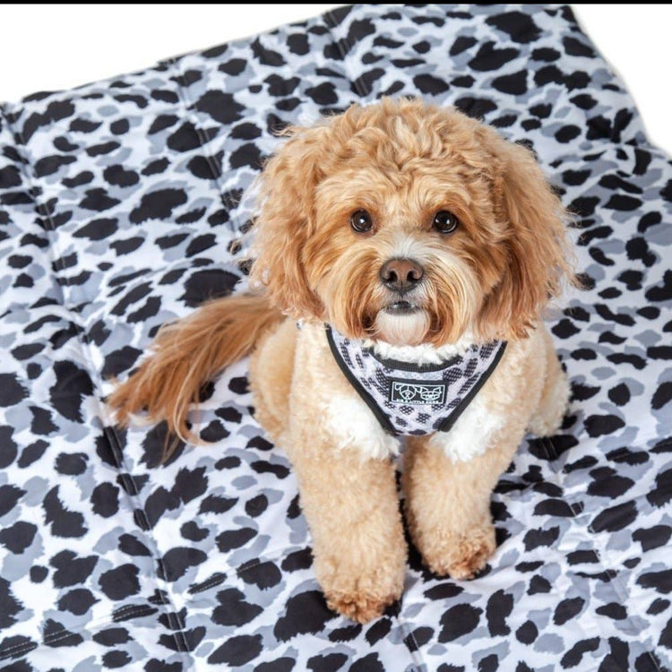 Reversible Travel Mat - Pretty Peony/Grey Leopard