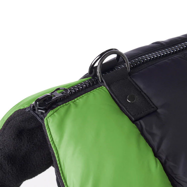 Green & Black Padded Back Clip Vest