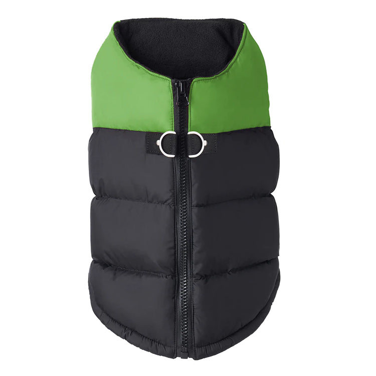 Green & Black Padded Back Clip Vest