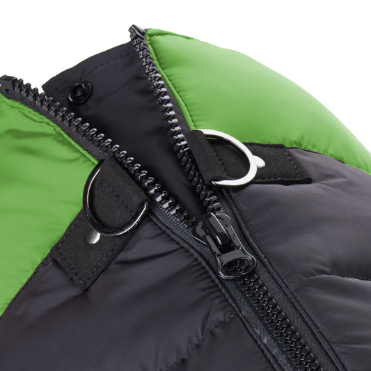 Green & Black Padded Back Clip Vest