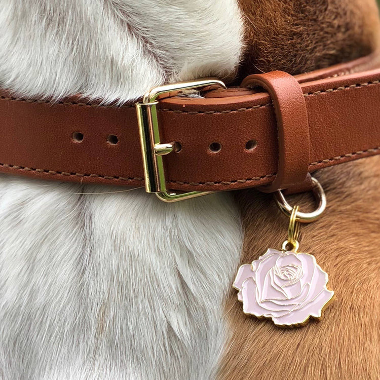 White Rose Dog Tag