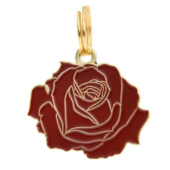 Red Rose Dog Tag