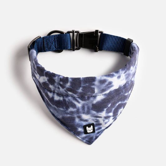 Blue Tie Dye Bandana Collar