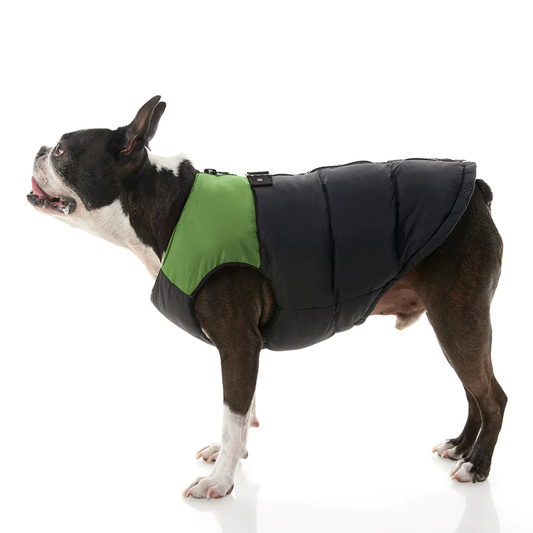 Green & Black Padded Back Clip Vest