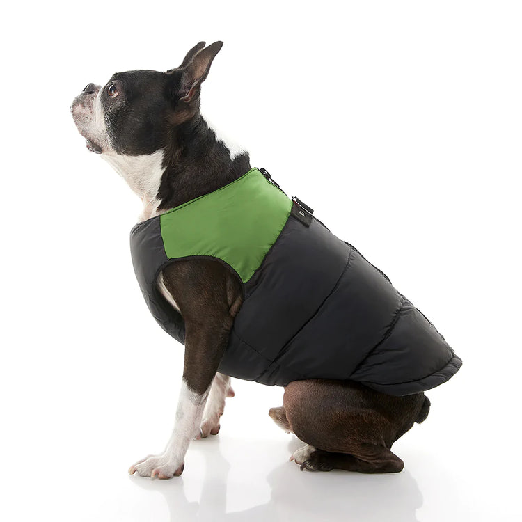 Green & Black Padded Back Clip Vest