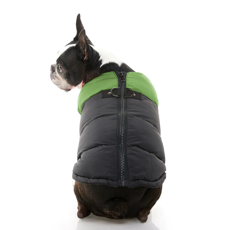 Green & Black Padded Back Clip Vest