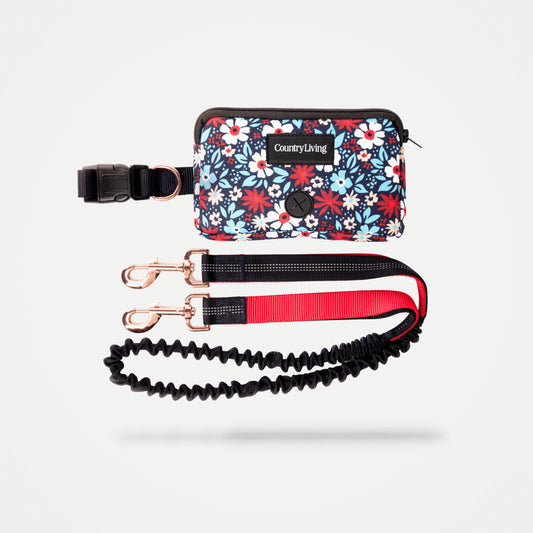 Country Living™ Hands Free Dog Lead & Pouch - Navy