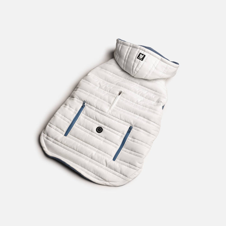 White Quilted Puffer Coat