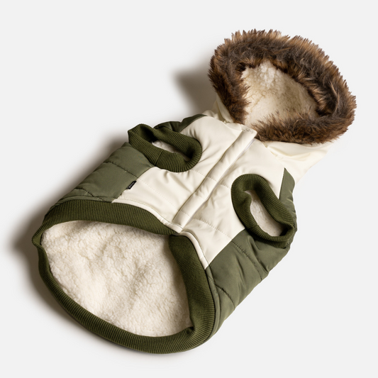 Khaki Quilted Puffer