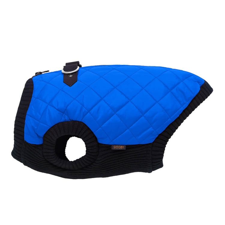 Blue Quilted Bomber