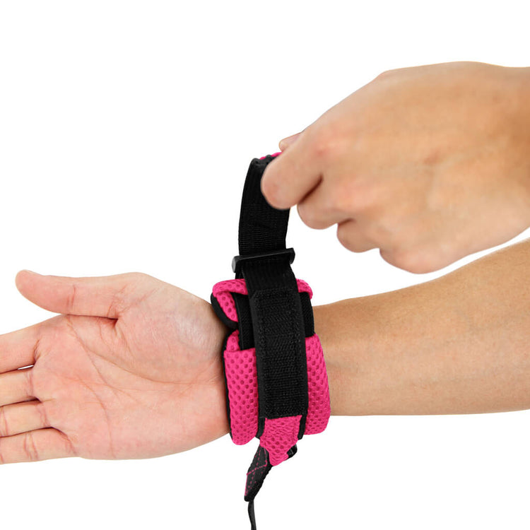 Hot Pink Mesh Handsfree Wristband Lead