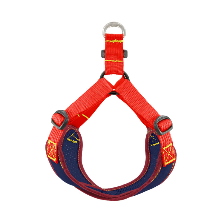 Comfort X Step-In Harness - Navy/Red