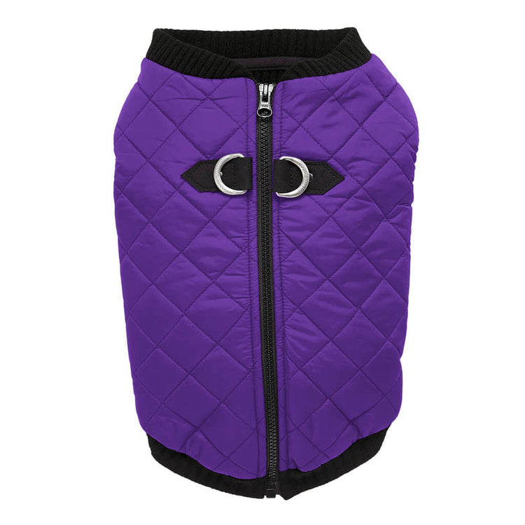 Purple Quilted Bomber