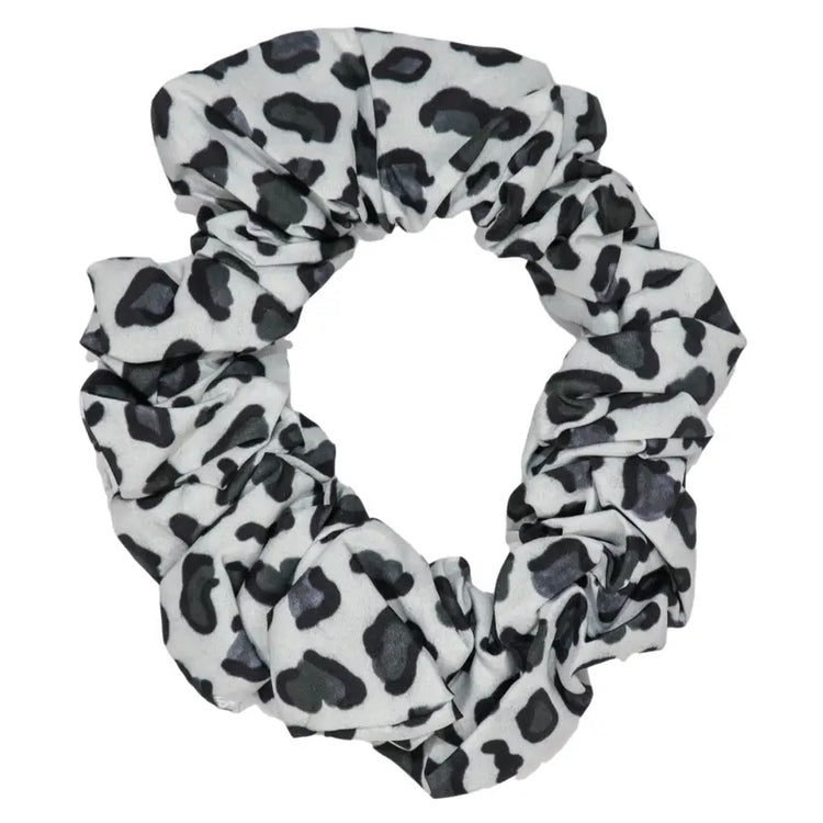 Grey Leopard Scrunchie