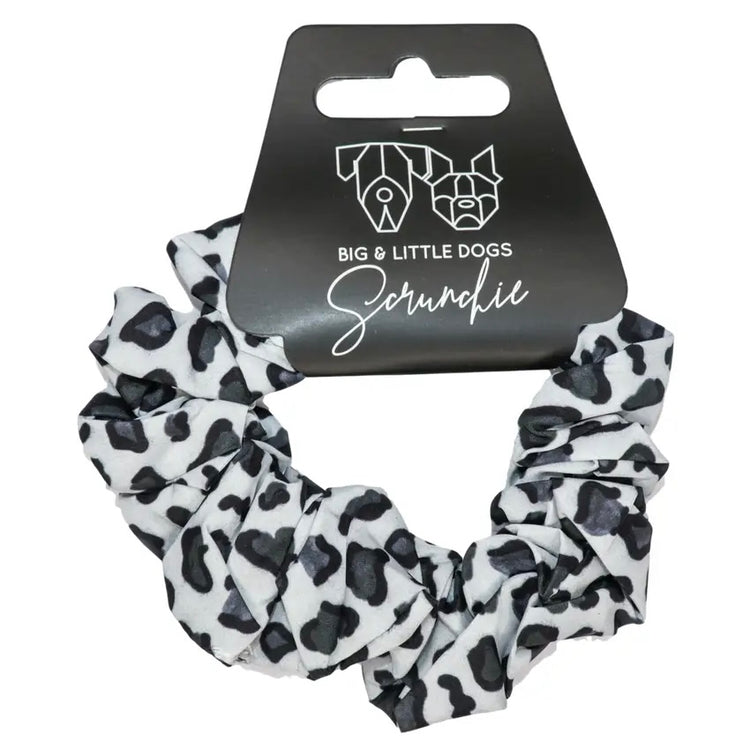 Grey Leopard Scrunchie